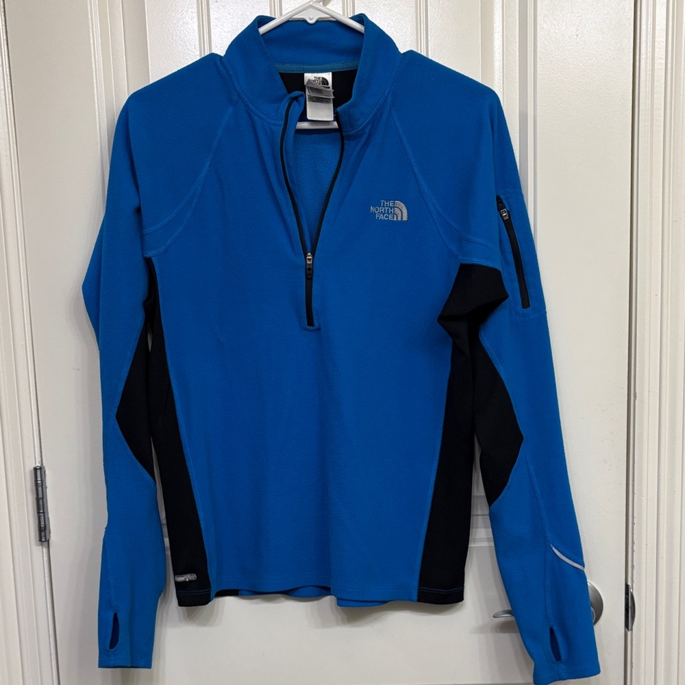 The‎ North Face Blue and Black Half-Zip Jacket